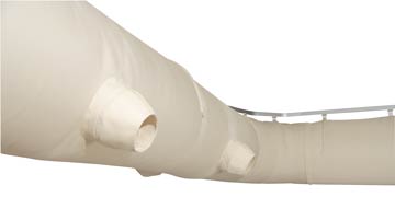 FabricAir's JetFlow™ for fabric ducts with built-in Jet-diffusers provide exceptionally long throws for large areas